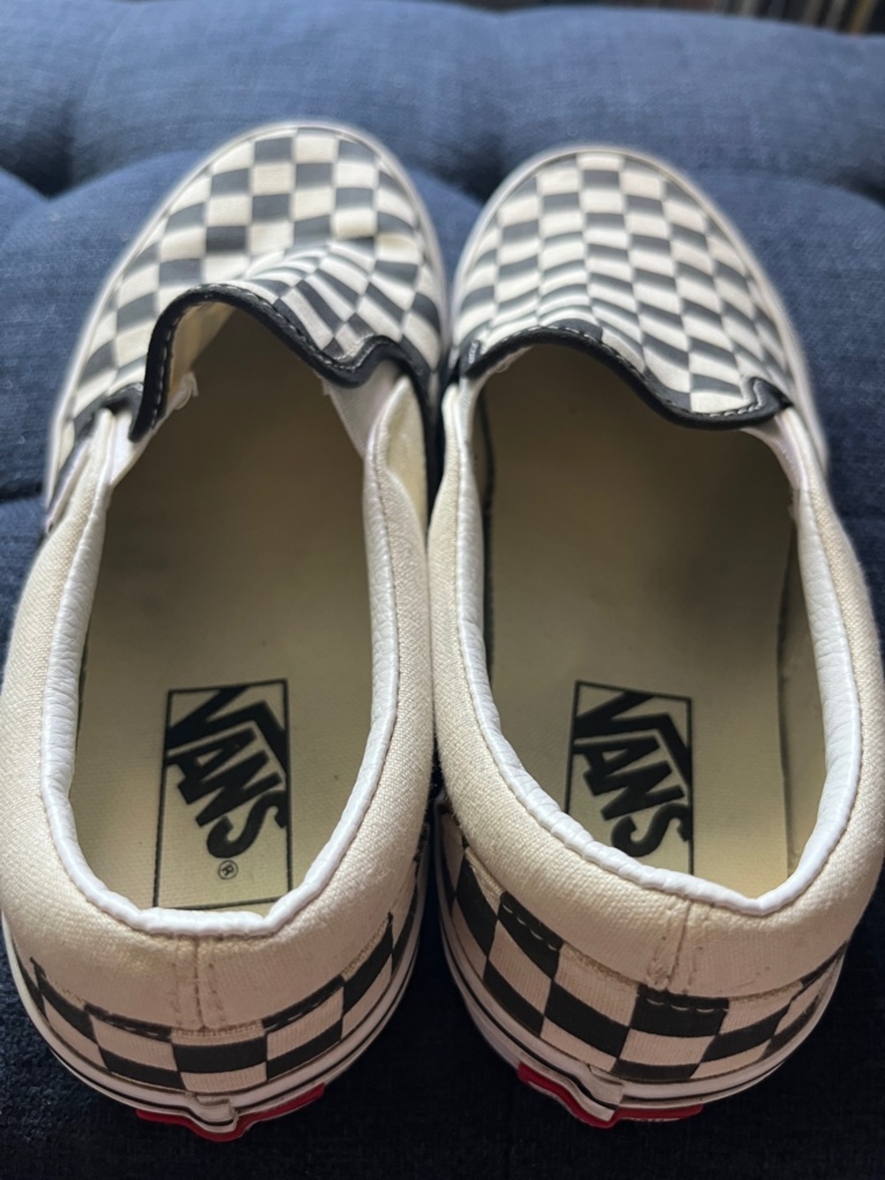 Vans Slip-On Checkerboard Shoes. Black & White. Women’s 9 - Picture 4 of 6